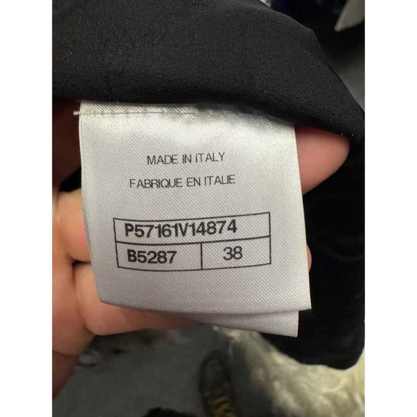 Chanel Long Pile Jacket Black Silk Good condition - Box View