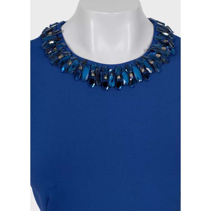 Alexander Mcqueen Fitted Dress Blue Cotton Very good condition - Model View