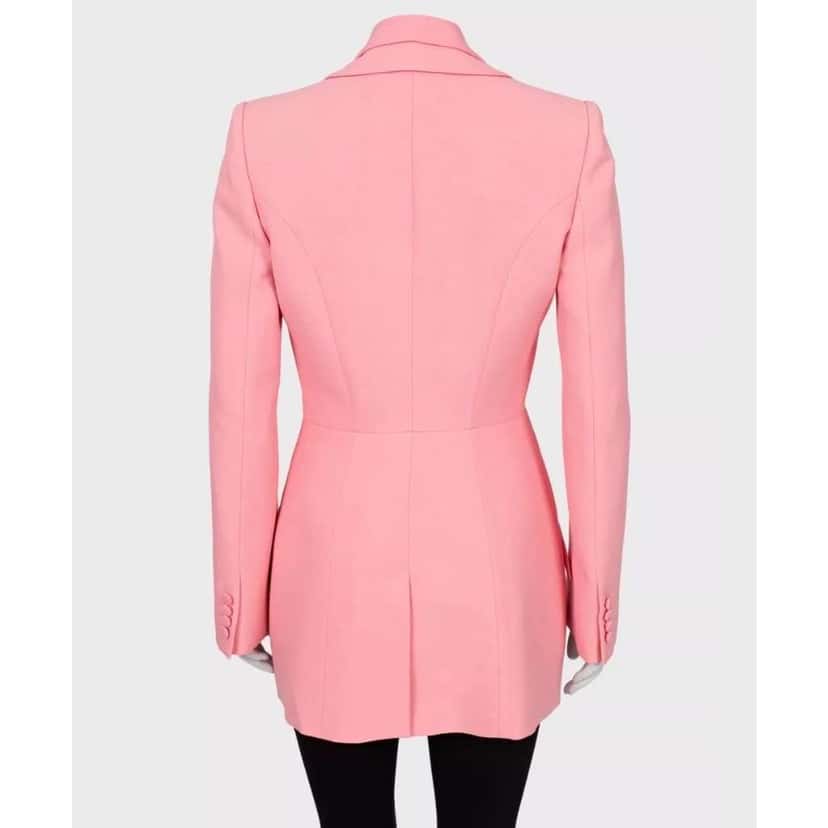 Alexander Mcqueen Double Collar Blazer Pink Silk Very good condition - Inside View