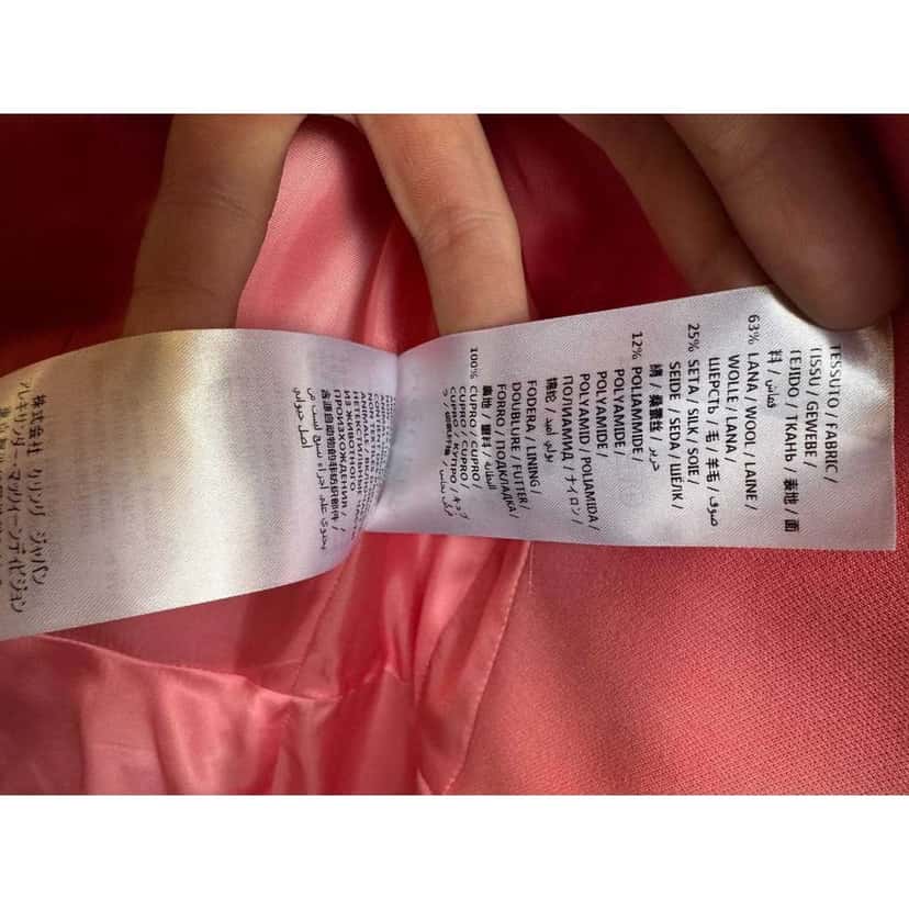 Alexander Mcqueen Double Collar Blazer Pink Silk Very good condition - Box View