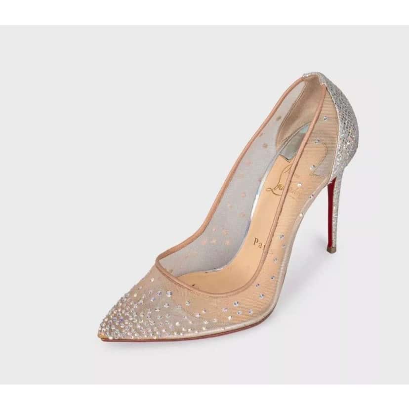 Christian Louboutin Mesh Pumps Beige Leather Very good condition - Inside View