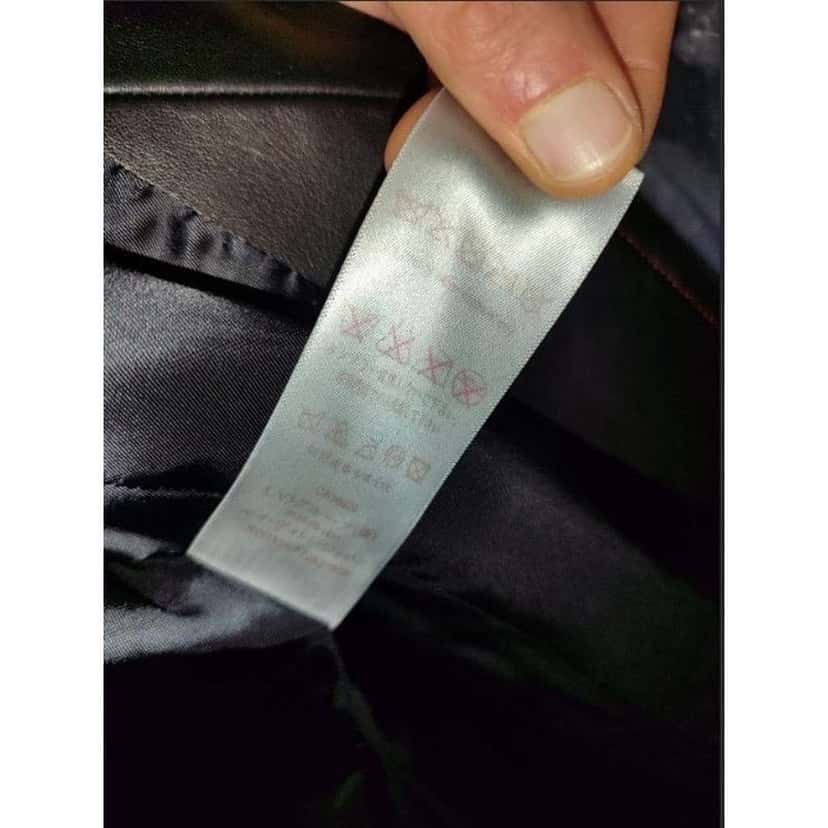 Louis Vuitton BlackLeather Collar Jacket Black Very good condition - Box View