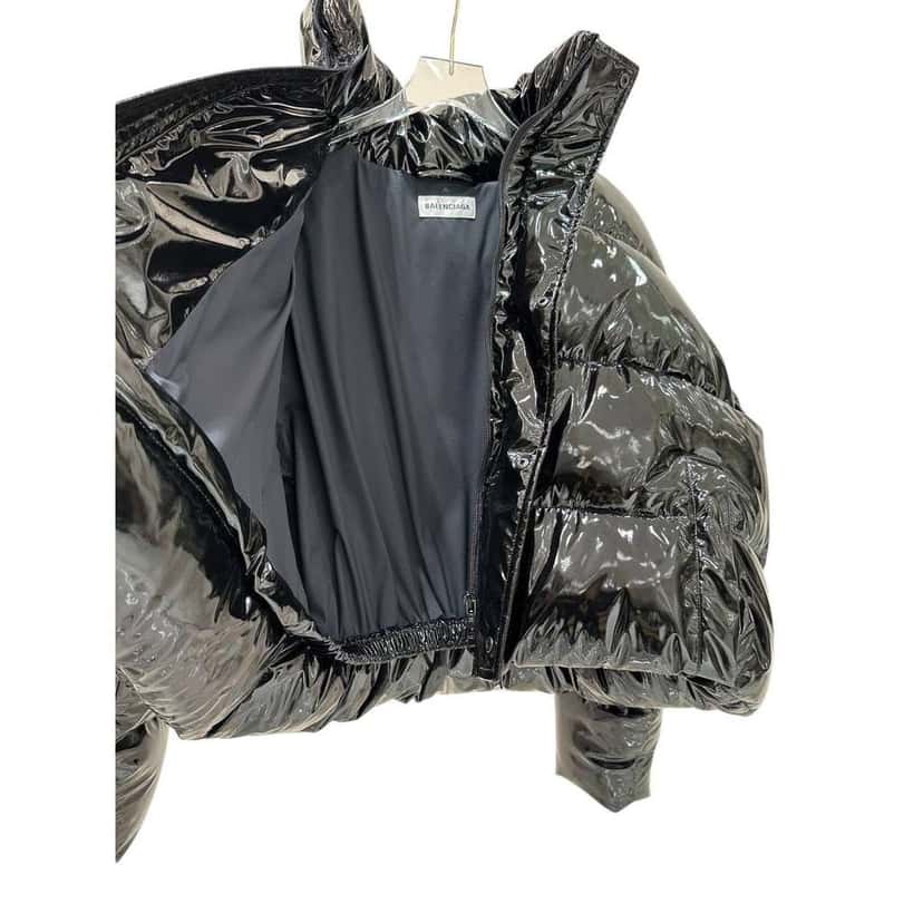 Balenciaga Lacquered Puffer Jacket Black Cotton Good condition - Inside View
