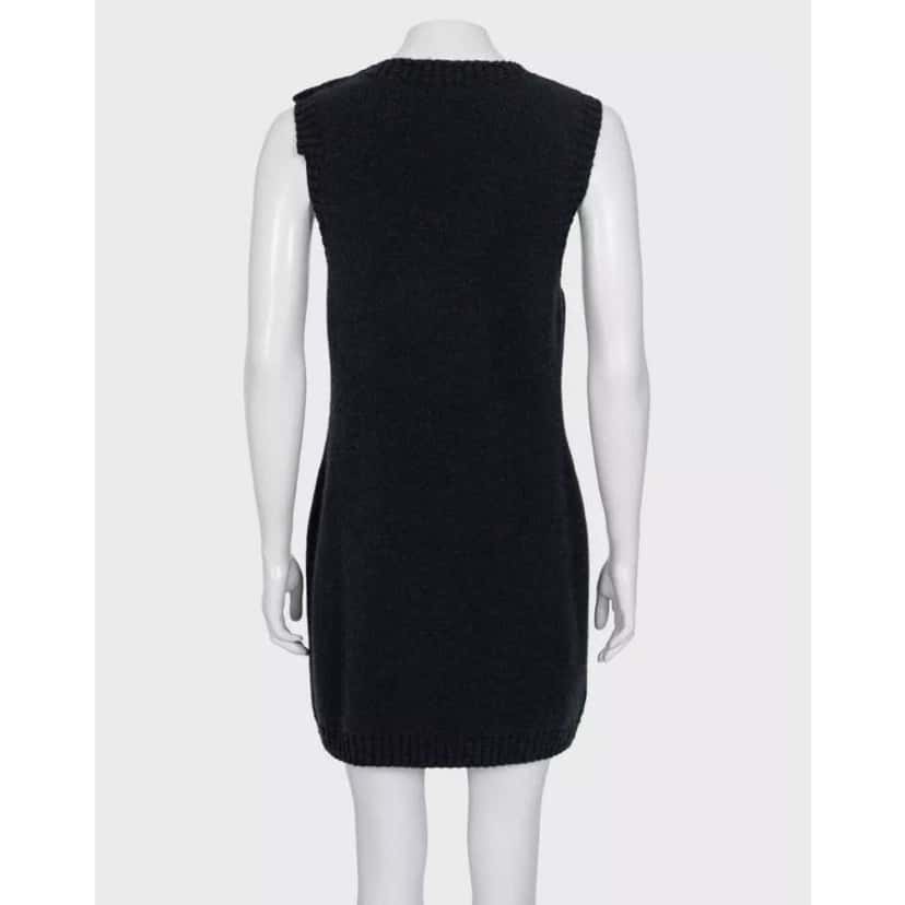 Chanel Knit Dress with Patch Pockets Black Silk Very good condition - Inside View