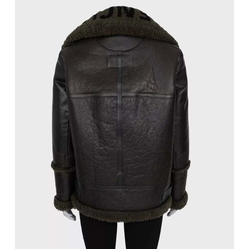 Balenciaga Sheepskin Oversized Coat Green Cotton Very good condition - Inside View