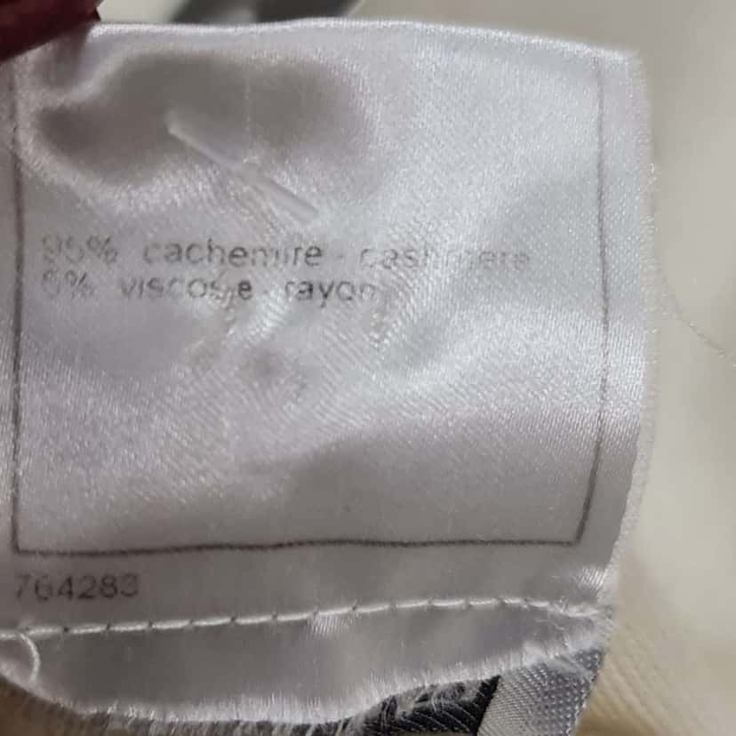 Chanel Tie Neck Blouse Black Wool Good condition - Box View