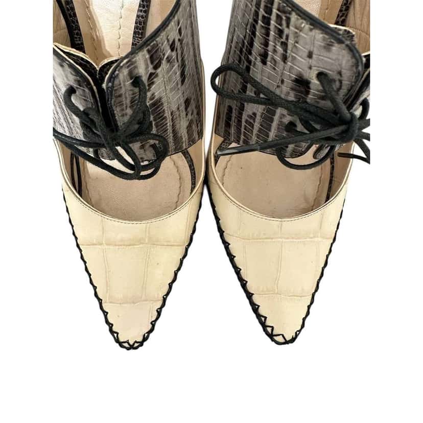 Dior Nomade FW16 Embossed Heels Black Leather Very good condition - Model View