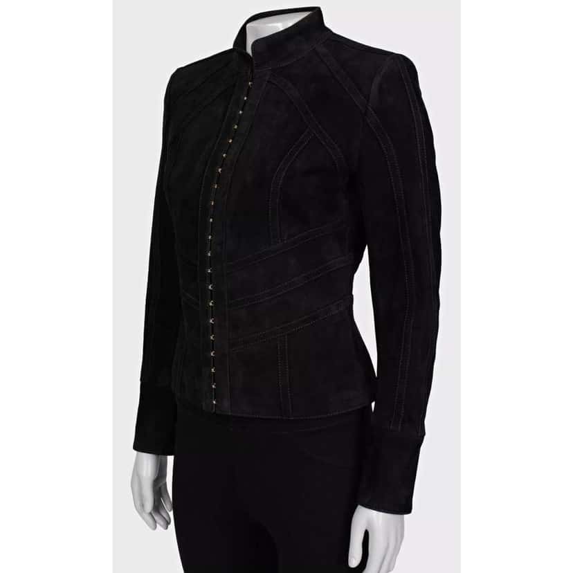 Balmain Jacket with Hardware Black Cotton Very good condition - Back View
