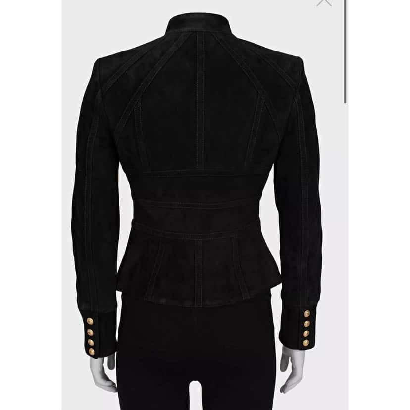 Balmain Jacket with Hardware Black Cotton Very good condition - Inside View