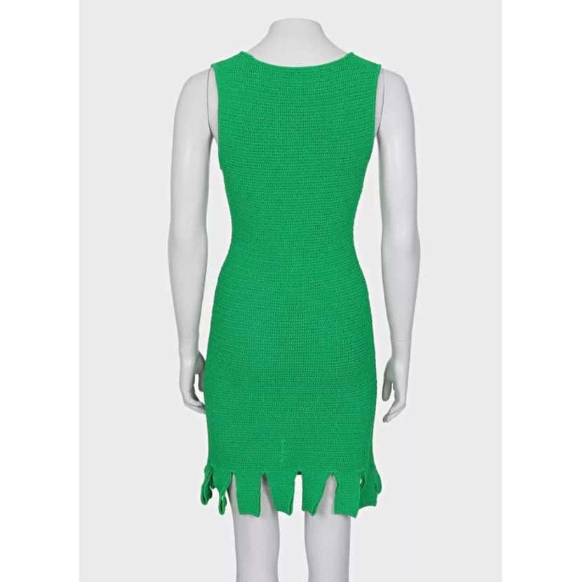 Bottega Veneta Knitted Dress Green Cotton Very good condition - Inside View