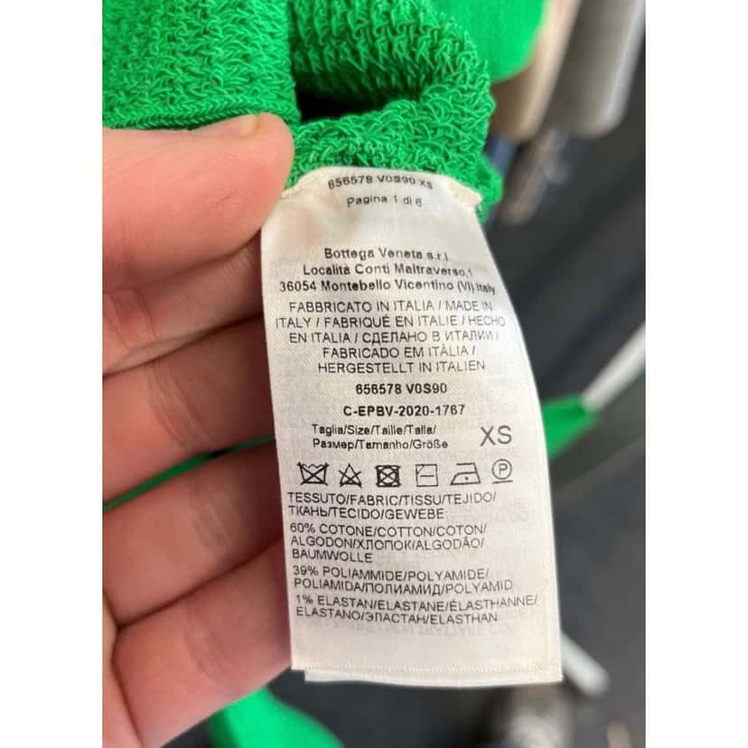 Bottega Veneta Knitted Dress Green Cotton Very good condition - Box View