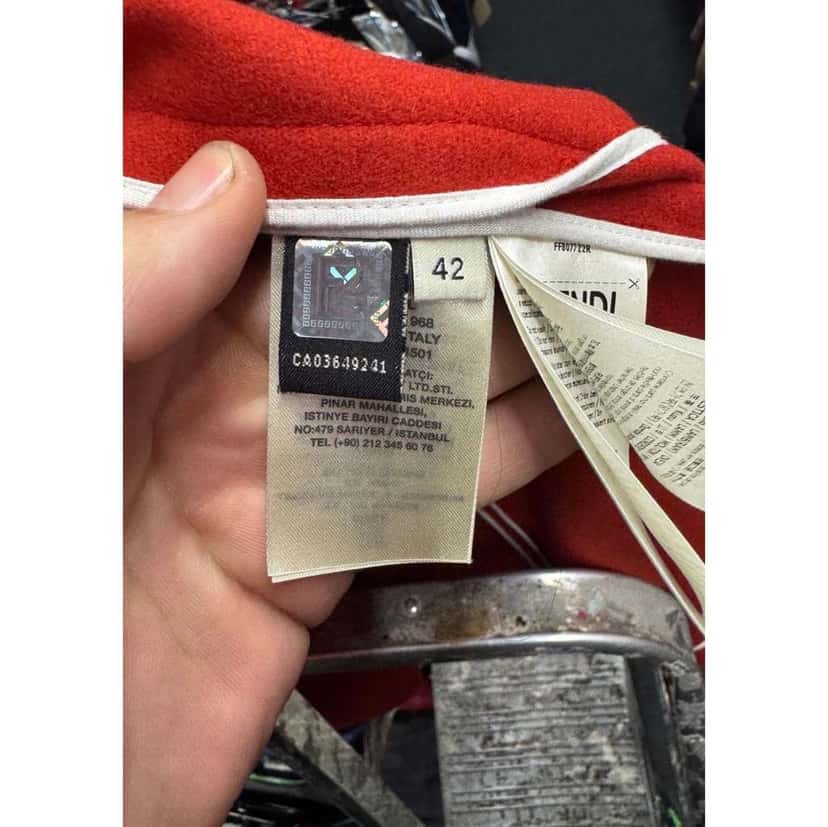 Fendi Vest Red Leather Very good condition - Box View