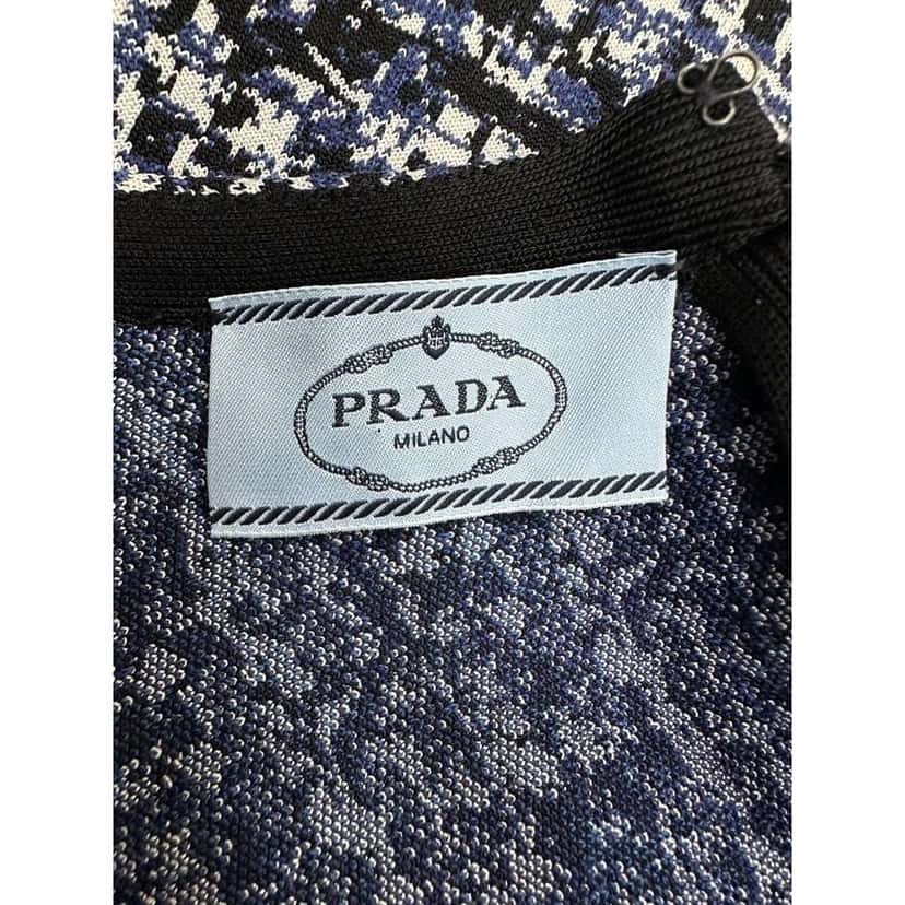 Prada Knit Midi Dress Black Cotton Very good condition - Inside View