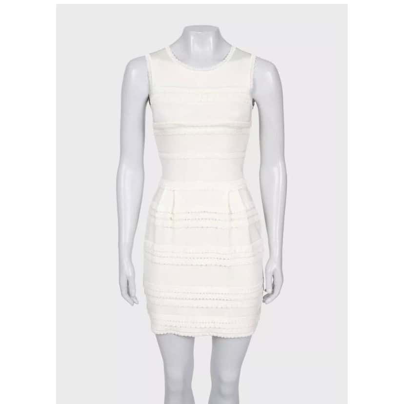 Dior Christian Dress Jacket Set White Cotton Very good condition - Box View