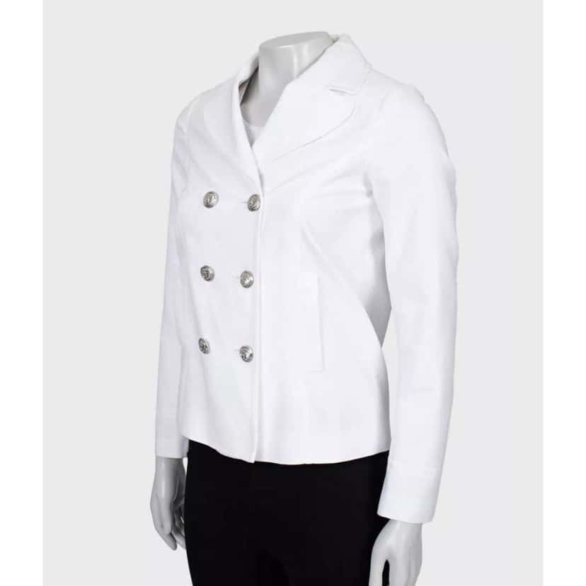 Gucci Fitted Jacket Buttons White Cotton Very good condition - Back View