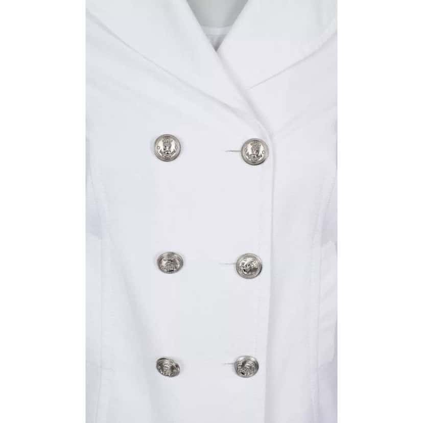 Gucci Fitted Jacket Buttons White Cotton Very good condition - Model View