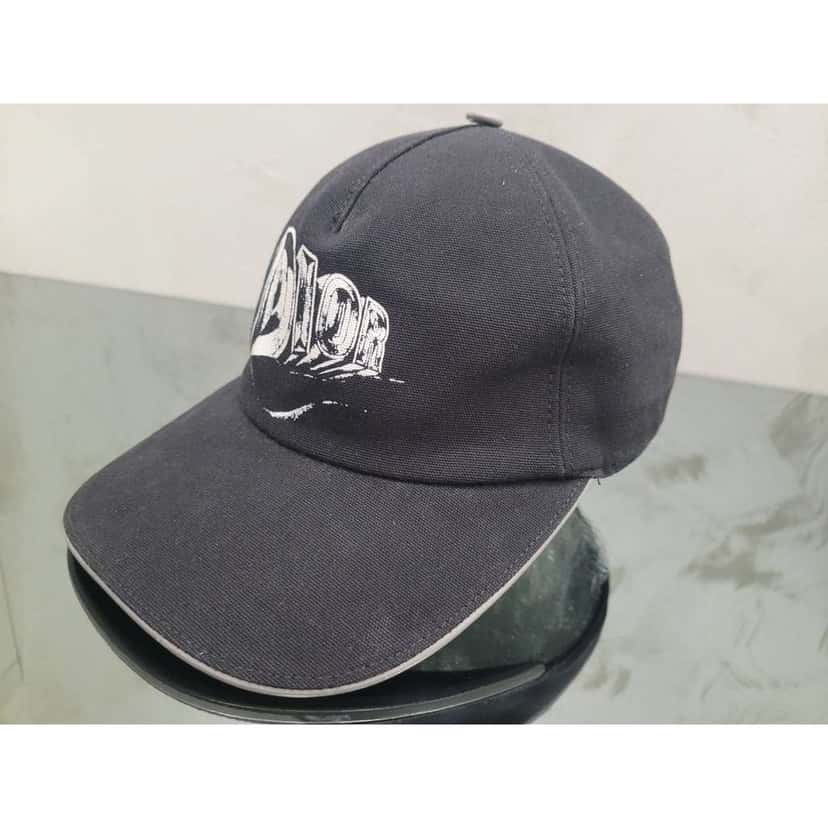 Dior Logo Print Baseball Cap Black Cotton Very good condition - Back View