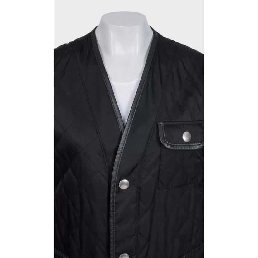 Prada Maxi Vest Black Leather Very good condition - Model View