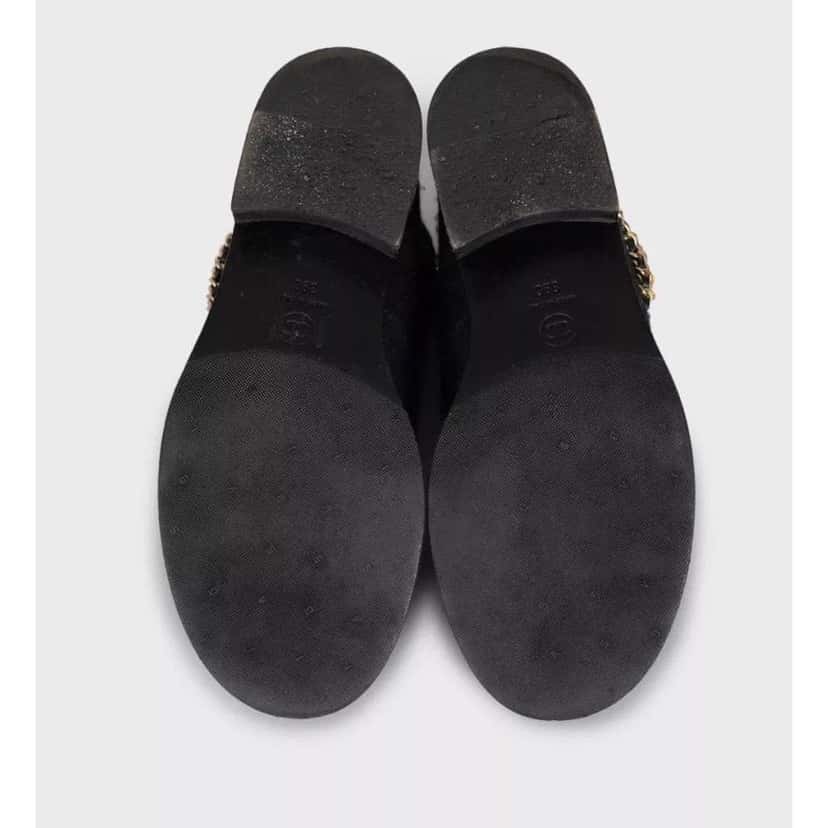 Chanel Paris Salzburg Chain Boots Black Leather Very good condition - Box View