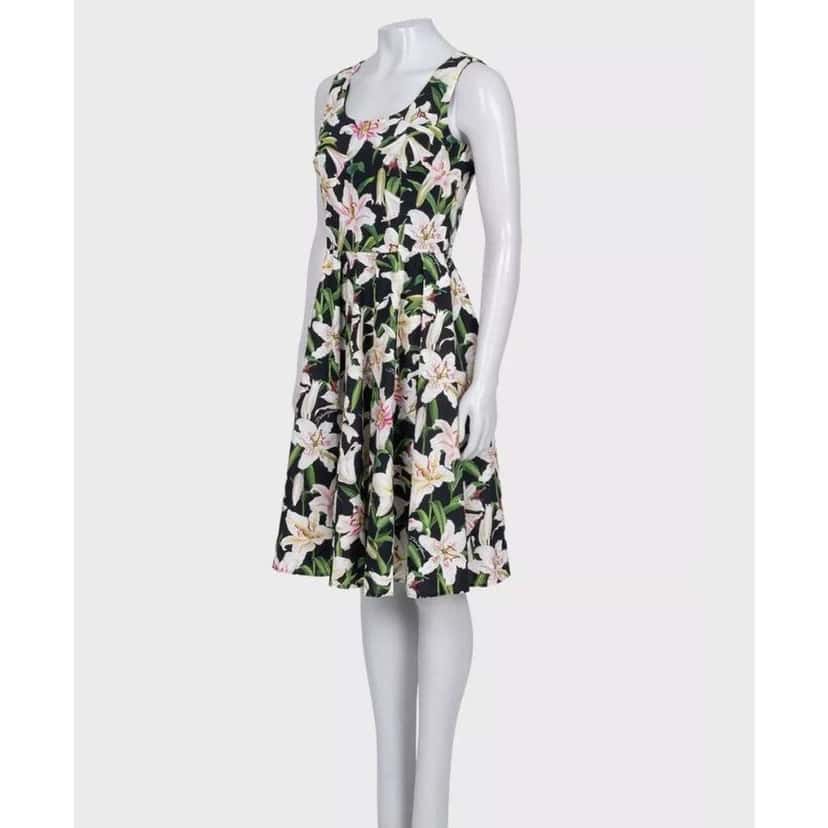 Dolce & Gabbana Floral Print Mini Dress MultiColor Cotton Very good condition - Back View