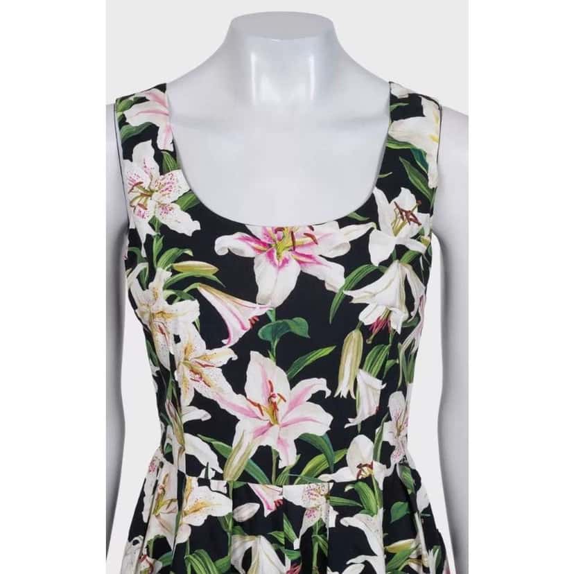 Dolce & Gabbana Floral Print Mini Dress MultiColor Cotton Very good condition - Model View