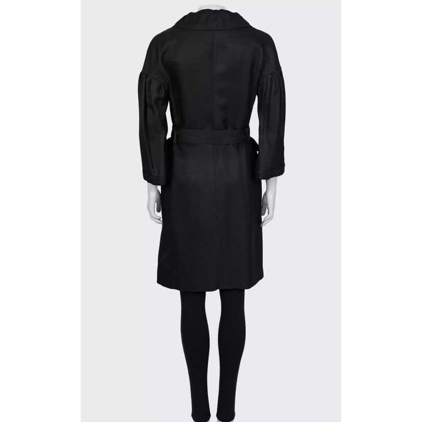 Burberry Fitted Trench Coat Black Silk Very good condition - Inside View