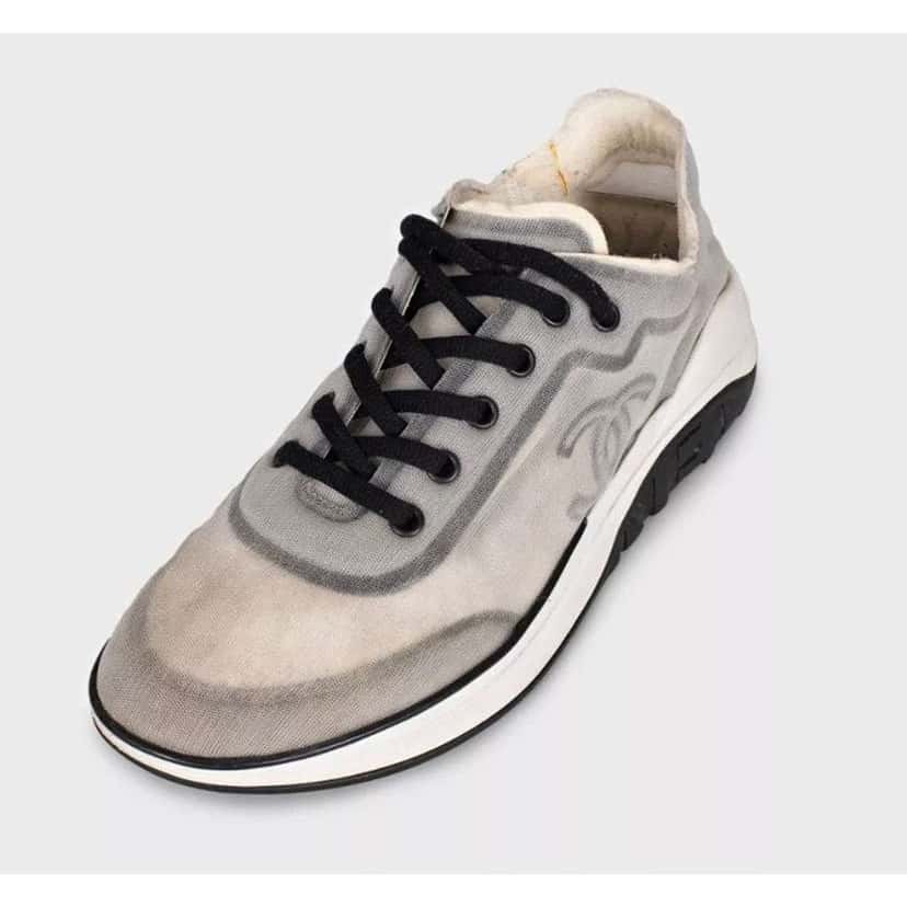 Chanel Mesh Sneakers Grey Lace Very good condition - Inside View