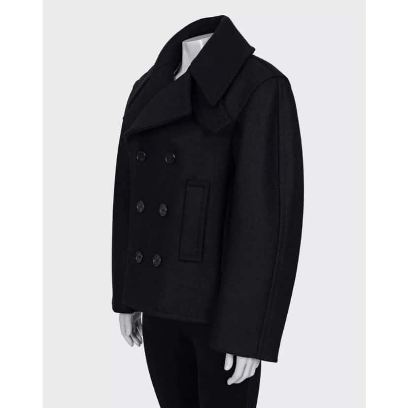 Saint Laurent Coat Lining Black Silk Very good condition - Back View