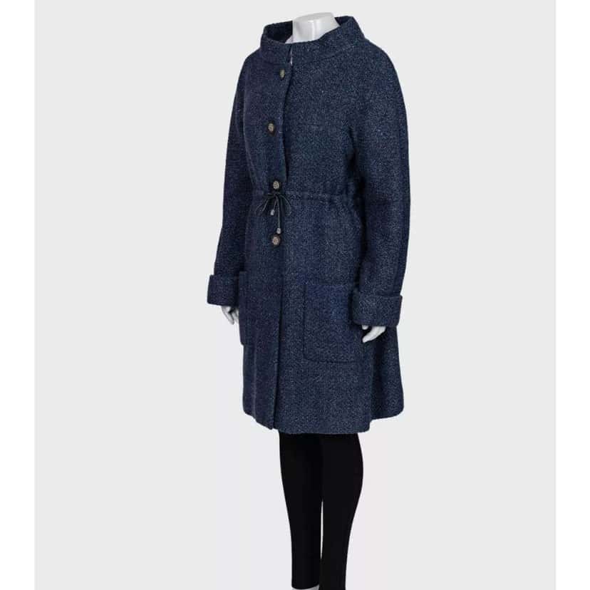 Chanel Fall 2012 Collection Coat Blue Cotton Very good condition - Back View