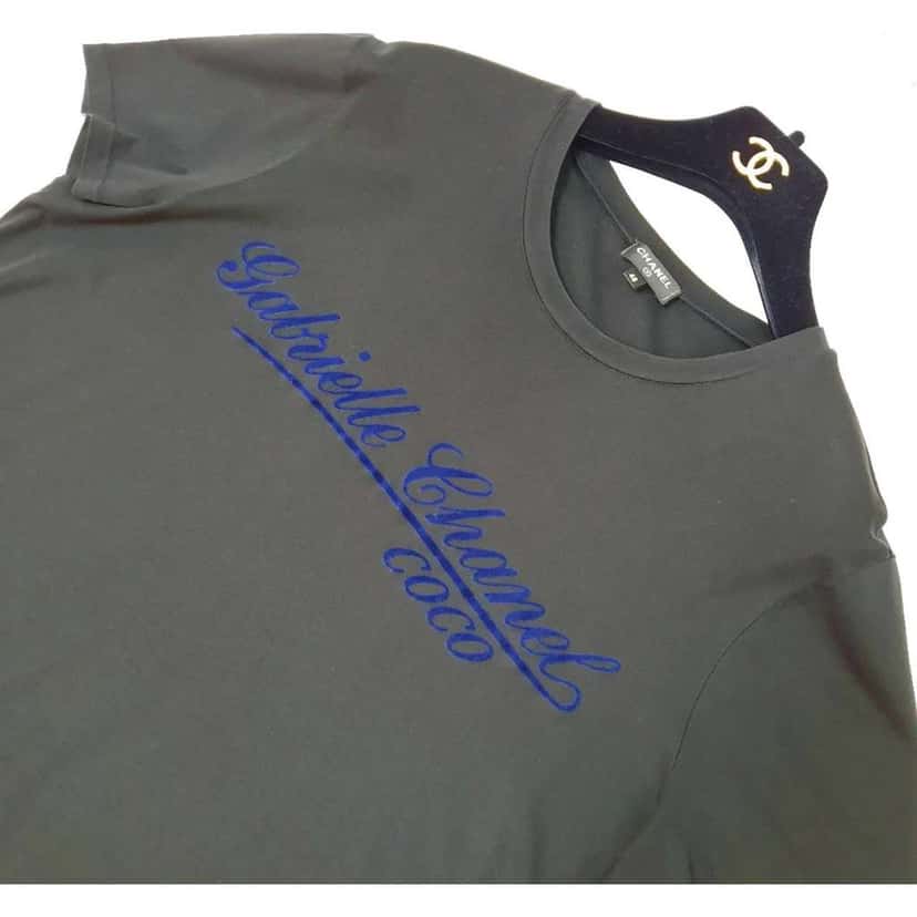 Chanel Coco Gabrielle T Shirt Black Cotton Very good condition - Inside View