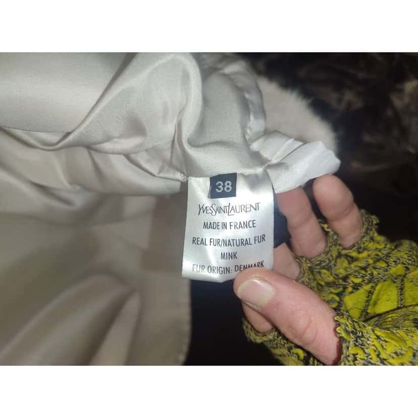 Saint Laurent Cropped Coat Black Cotton Very good condition - Box View