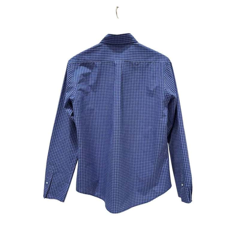 Miu Miu Check Button Down Shirt Blue Cotton Very good condition - Back View