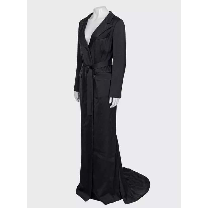 Lanvin Viscose Maxi Dress Black Cotton Very good condition - Back View