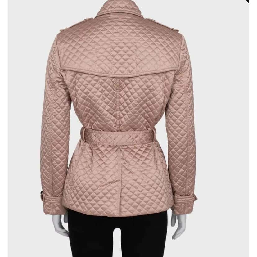 Burberry Quilted Belted Jacket Beige Cotton Very good condition - Inside View