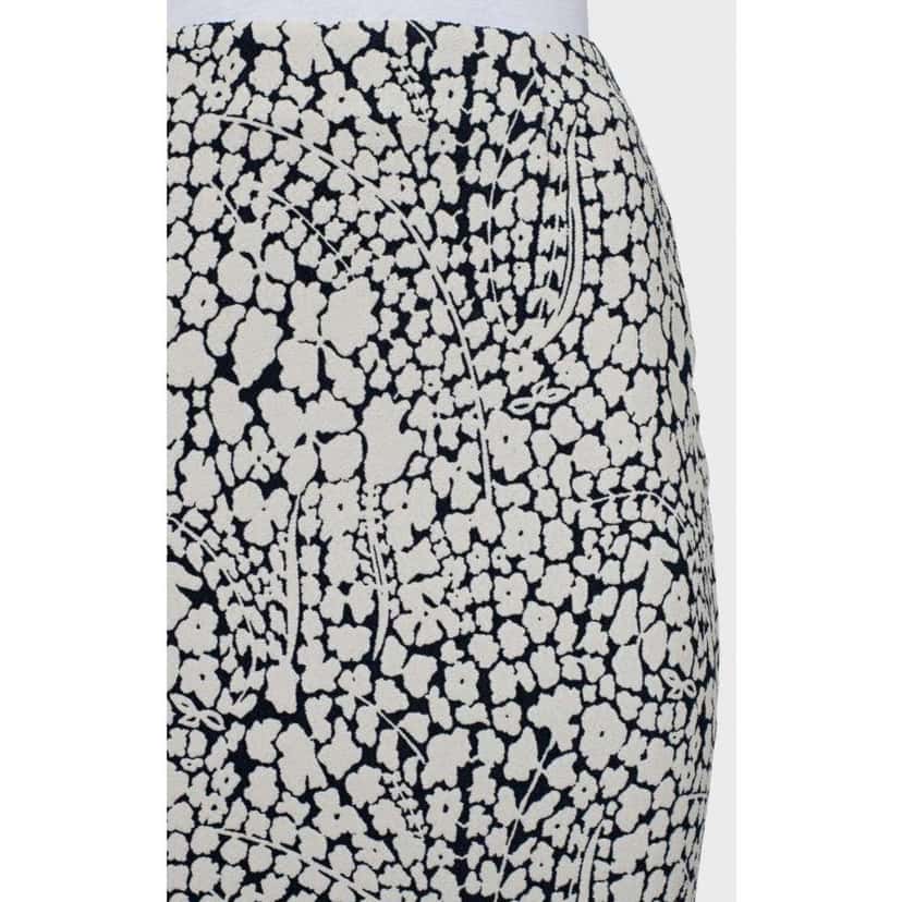 Dior Christian Floral Pencil Skirt Black Silk Good condition - Model View