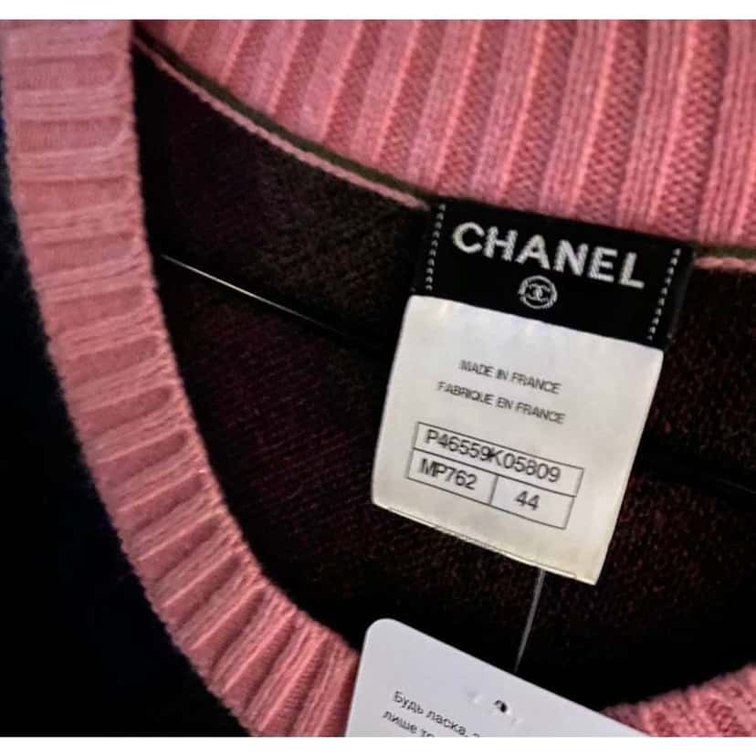 Chanel Paris Edimbourg Blend Knit Dress Black Wool Very good condition - Box View