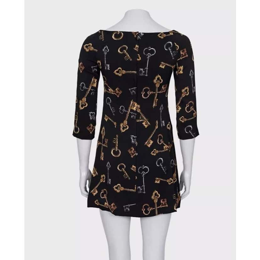 Dolce & Gabbana Key Print Dress Black Silk Very good condition - Inside View