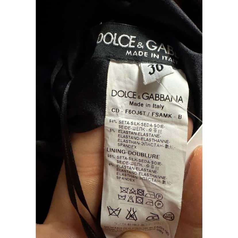 Dolce & Gabbana Key Print Dress Black Silk Very good condition - Box View