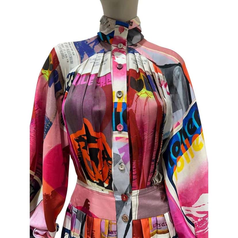 Zimmermann Poster Print Wavelength Mini Dress Pink Cotton Very good condition - Inside View