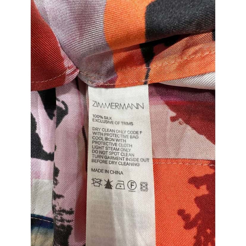 Zimmermann Poster Print Wavelength Mini Dress Pink Cotton Very good condition - Box View