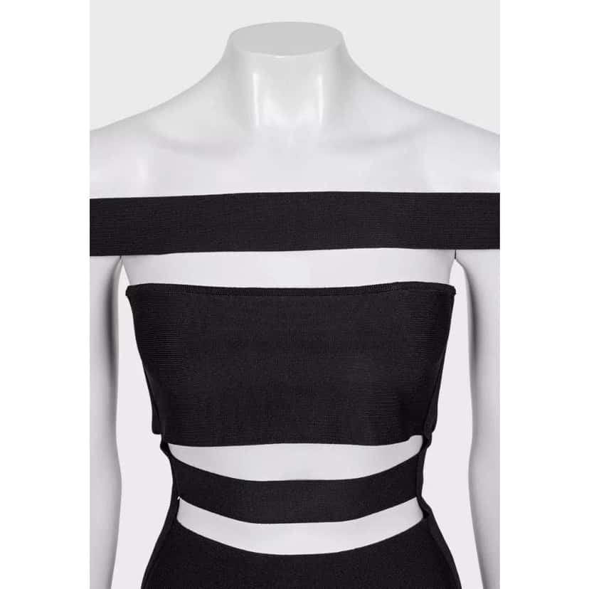 Balmain Bodycon Cocktail Dress Black Very good condition - Inside View