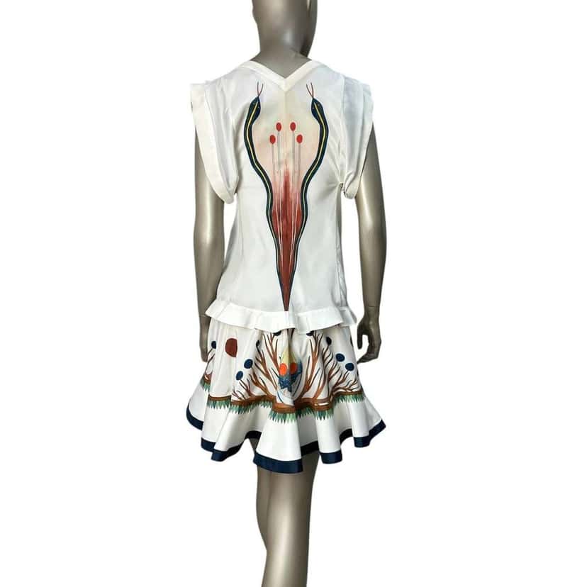 Chloé Chloe Printed Dress Black Silk Very good condition - Back View