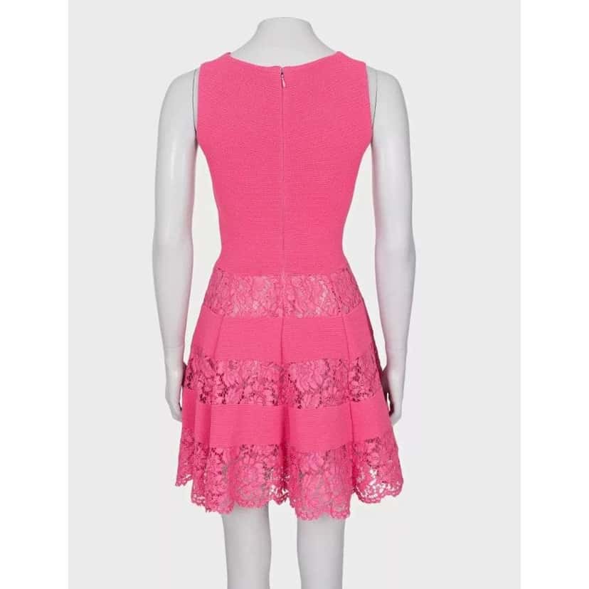 Valentino Garavani Valentino Lace Detail Dress Pink Cotton Very good condition - Inside View