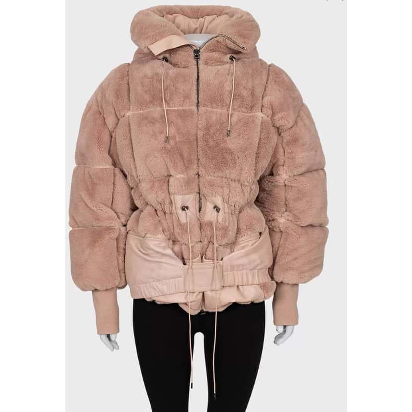 Tom Ford Faux Oversized Puffer Coat Pink Cotton Very good condition - Box View