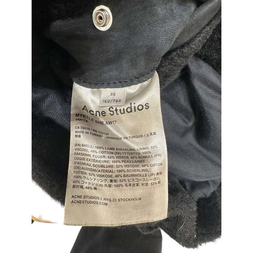 Acne Studios Biker Jacket Black Leather Very good condition - Inside View