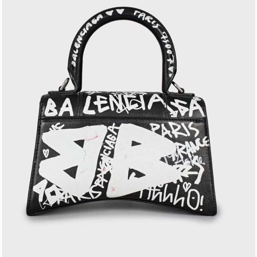 Balenciaga Hourglass Bag Black Leather Very good condition - Inside View