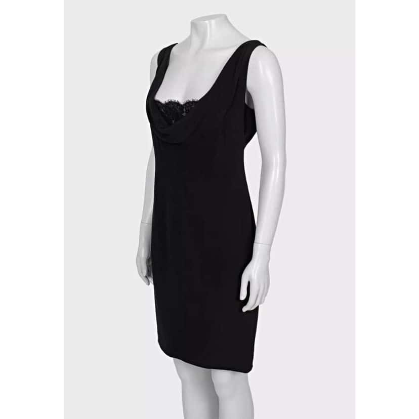 Valentino Garavani Valentino Sleeveless Lace Dress (Fits Black Silk Very good condition - Back View
