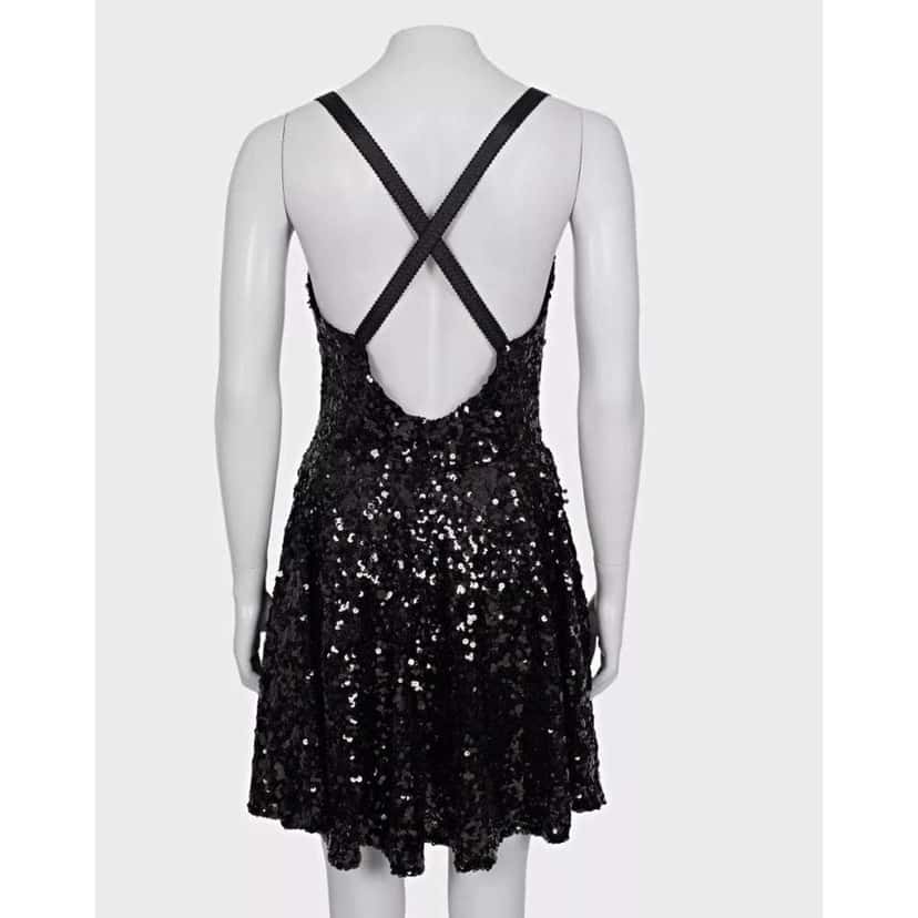 Dolce & Gabbana Sequin Party Dress Black Cotton Very good condition - Inside View