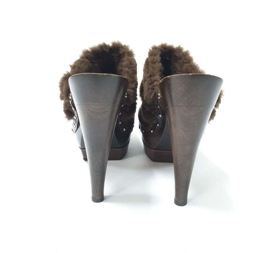 Dior Christian Quilted Mules Black Leather Very good condition - Inside View