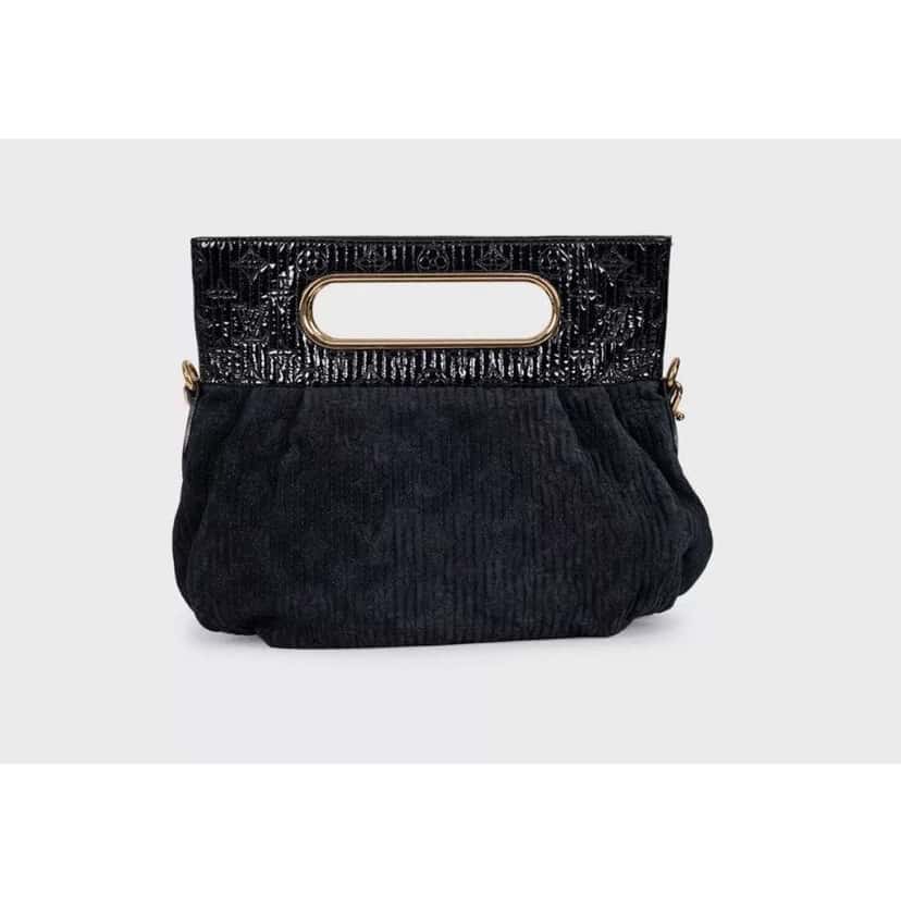 Louis Vuitton Motard Clutch Handbag Black Suede Very good condition - Inside View